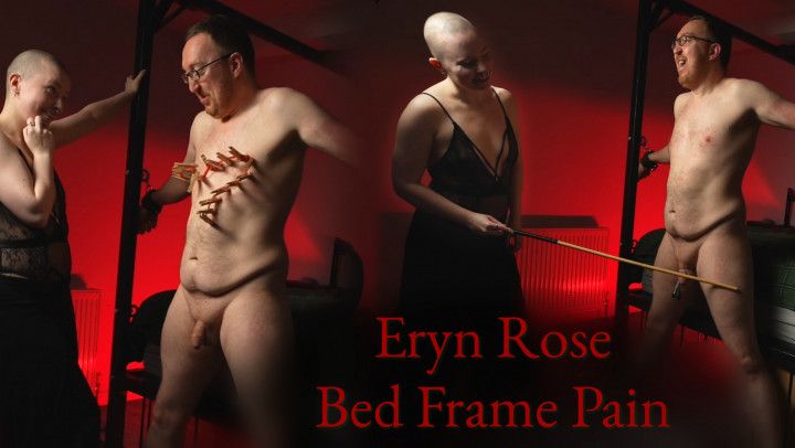 Bed Frame Pain - Paddle, Flogger, Ballbusting, Cane and Pegs