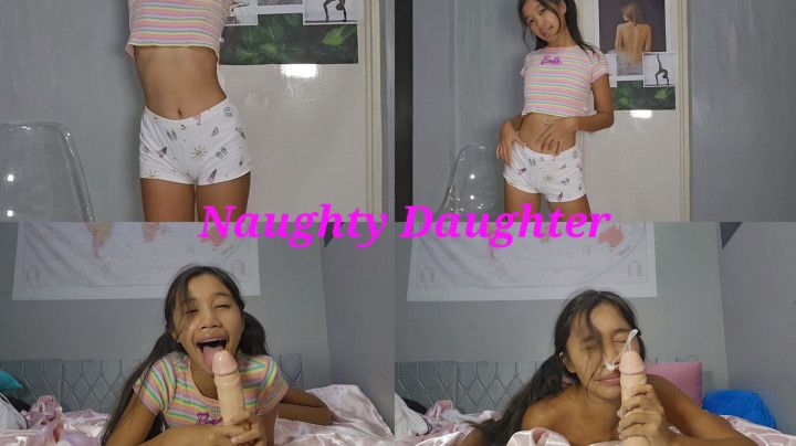 Step-Daughter's messy blowjob