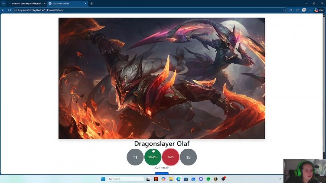 Smash or Pass League of Legends Edition