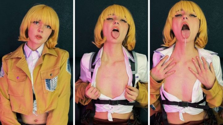 Attack On Titan Cosplay - Historia Reiss - Silly Ahegao Face