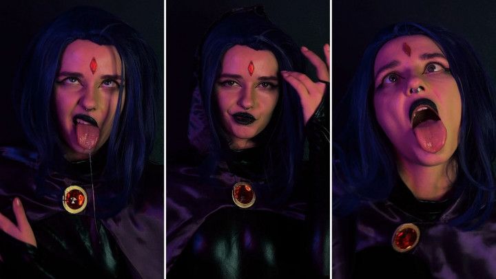 Raven - Titans Cosplay - Silly Ahegao Face