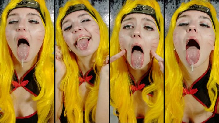 Naruto cosplay Ahegao-face