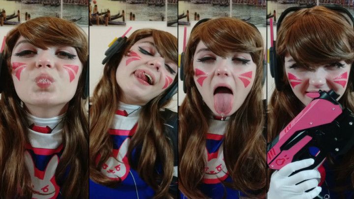 D.VA Cosplay - Ahegao Face