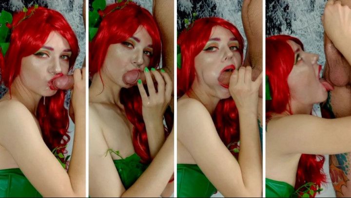 Poison Ivy cosplay - dirty blowjob
