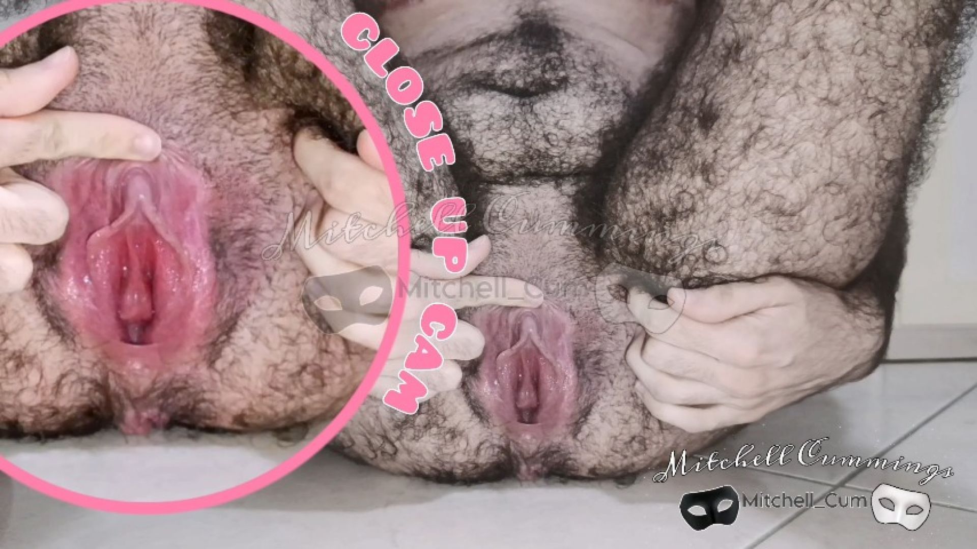 gaping boy pussy close-up