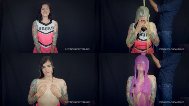 Cheerleader Gets Gunged On Gameshow