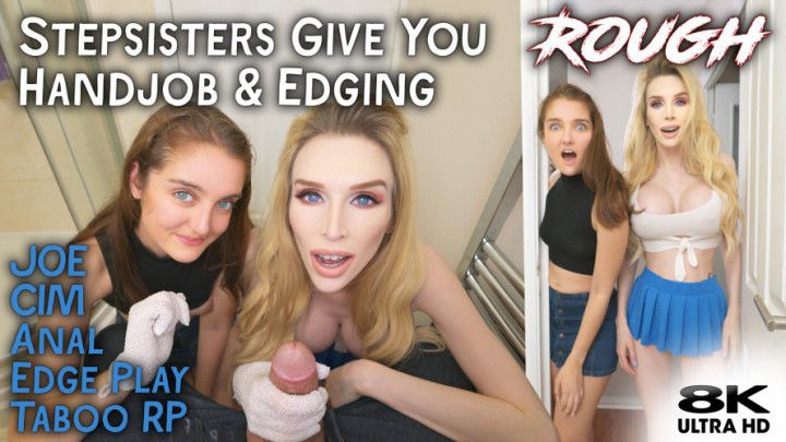 step-Sisters Give Toilet JOI, Rough HJ &amp; Anal