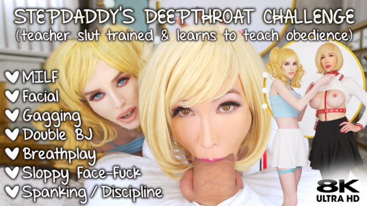 MILF Teacher Face Fucked &amp; Slut Trained By Step-Daddy