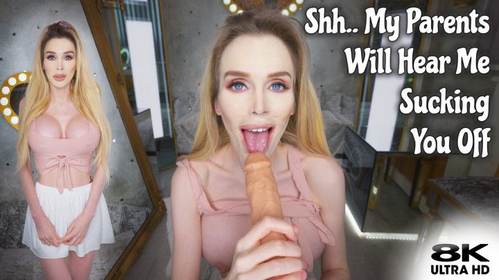 Girlfriend Gets Sneaky Blowjob &amp; Facial