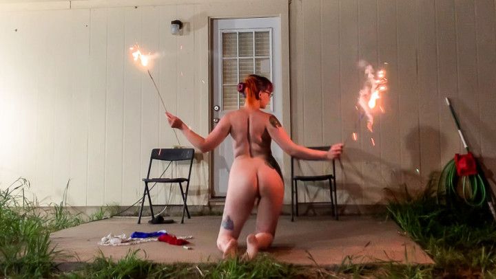 4th of July Naked Sparkler Dance