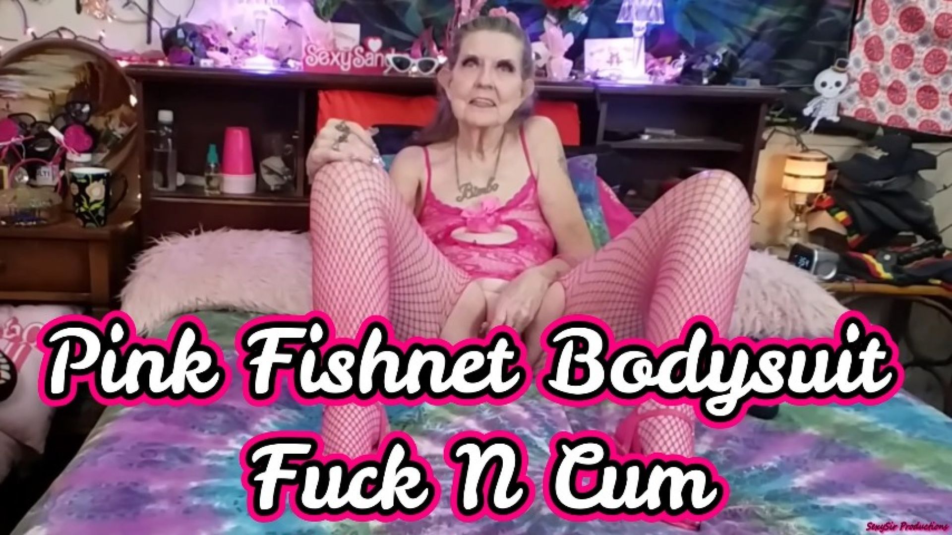 Pink Fishnet Bodysuit Fuck N Cum