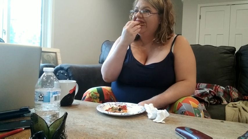 Eating a whole pizza