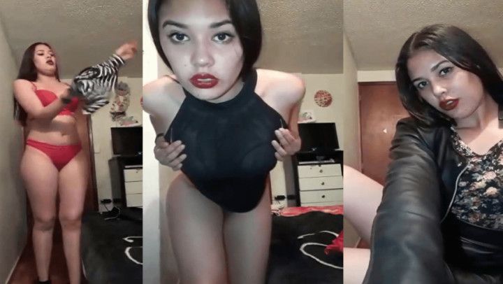 18yo Latina Teen Changing Outfits