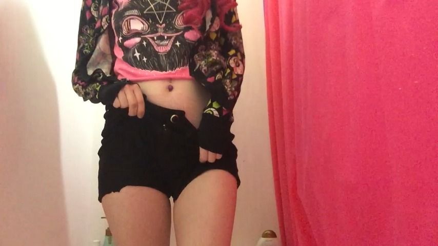 Teen Pee Peeing Piss Black Short Wetting