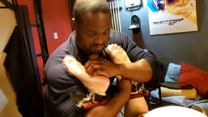 SS full body tickle with spreader bar