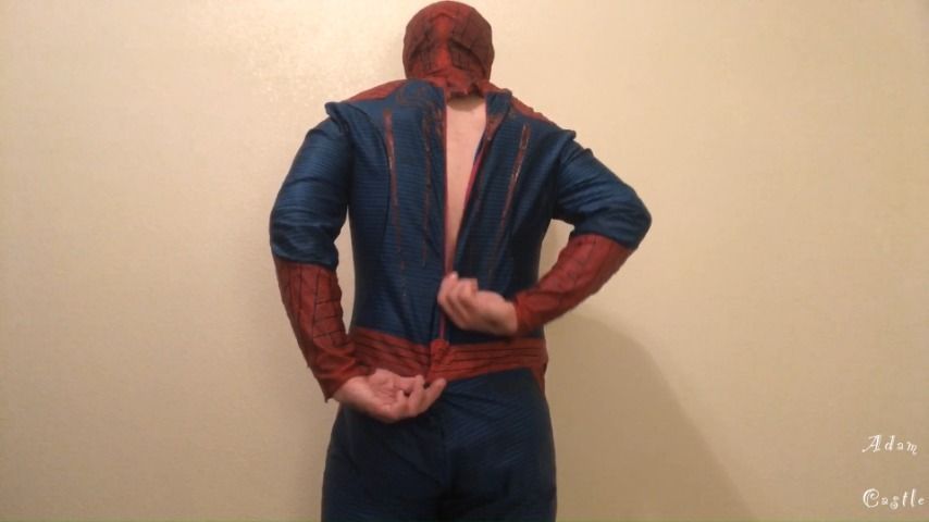 Spidey Zippering Costume Tease Fetish