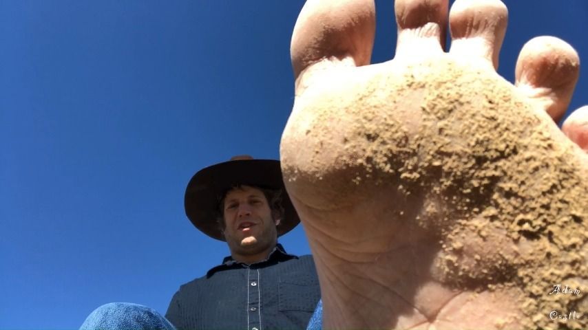 Outdoors Cowboy Dirty Foot Worship &amp; JOI