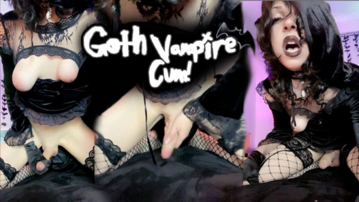Goth vampire cum vid! - Cassandra Dimitrescu Cosplay