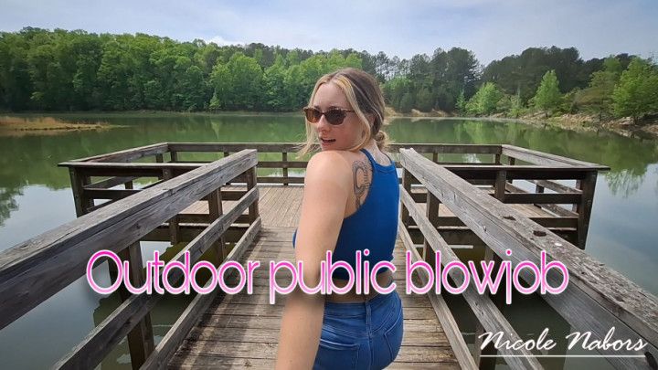 Outdoor public blowjob