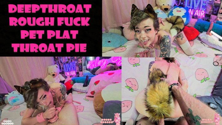 Pet Play Deepthroat Rough Fuck Throat Pie
