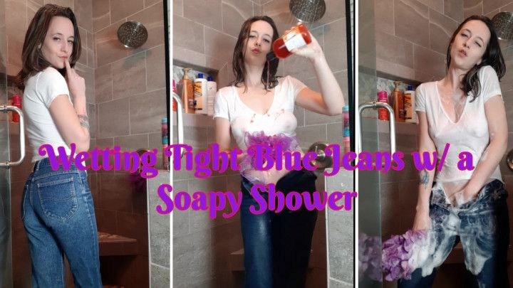 Peeing in & Wetting Jeans in Soapy Shower