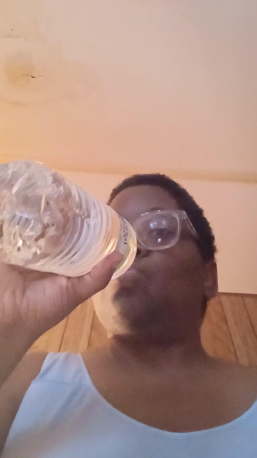 drinking a whole bottle of water