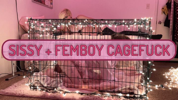 sissy femboy cagefuck