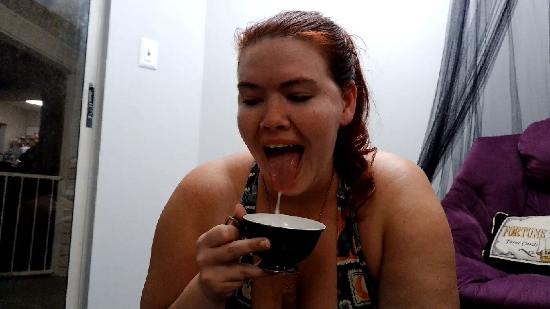 watch kaitlyn drool all over her HUGE tits