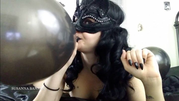 Blowing up balloons and Masturbating