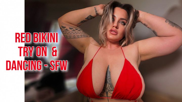 Red Bikini Try On &amp; Twerking - SFW