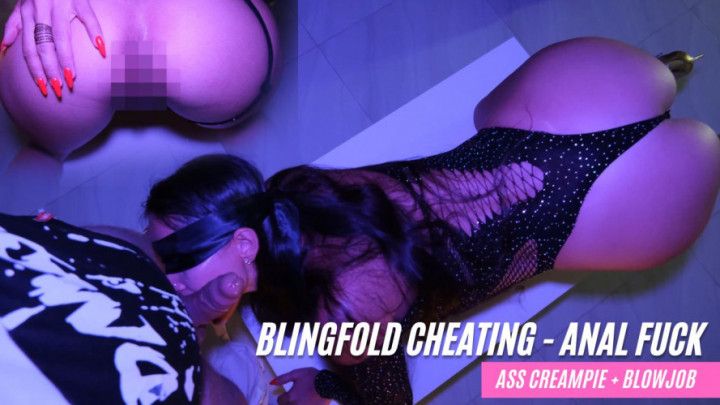 Blindfold surprise gone wrong with hard anal crampie