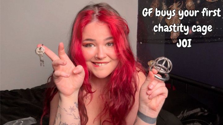 Your first chastity cage JOI