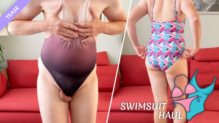 BBW Transgender Sissy Teases Cock &amp; Ass in Swimsuit Haul #7