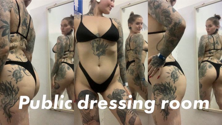 Stripping out in public dressing room