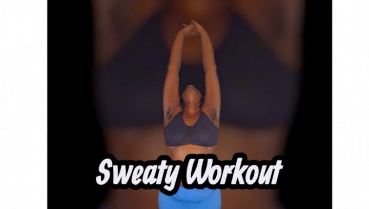 Sweaty Black Ass and Feet  Home Workout