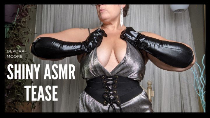 ASMR Shiny Glove Feet Tease