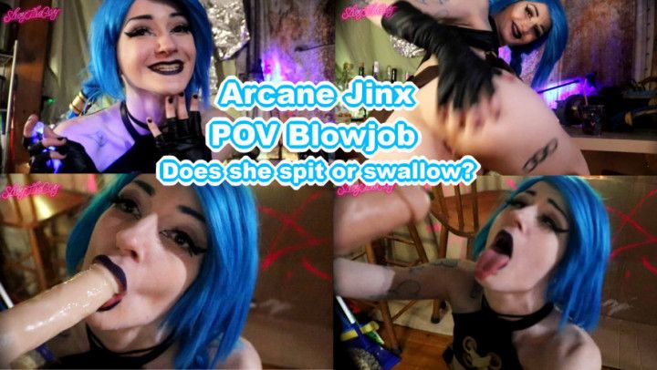 Does Arcane Jinx Spit, Or Swallow? POV Blowjob Roleplay