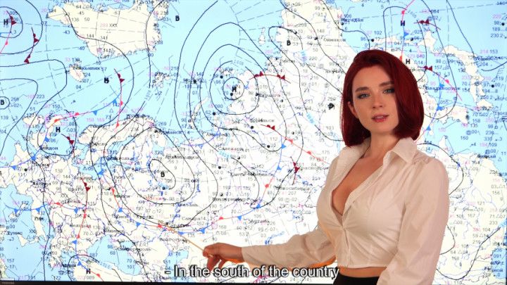 Weather Forecast Presenter Fucks on Live News &amp; 2Cumshots