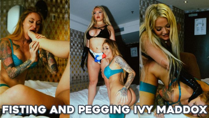 Shoving my strapon my fist and my foot inside sub slut