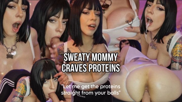 Sweaty step-Mommy craves proteins