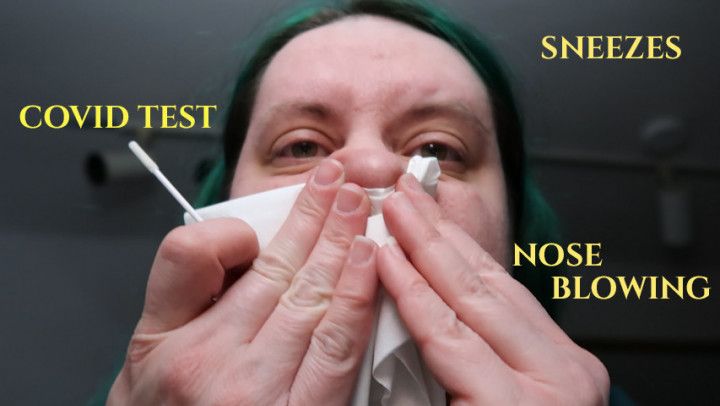 covid test | sneezing | nose blowing