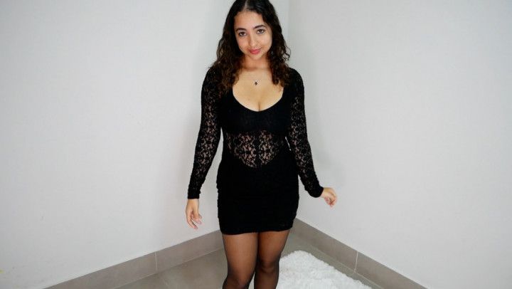 Strip . pantyhose , dildo riding