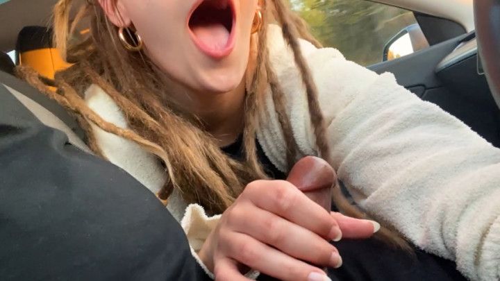 Risky Public Road Head in a Tesla