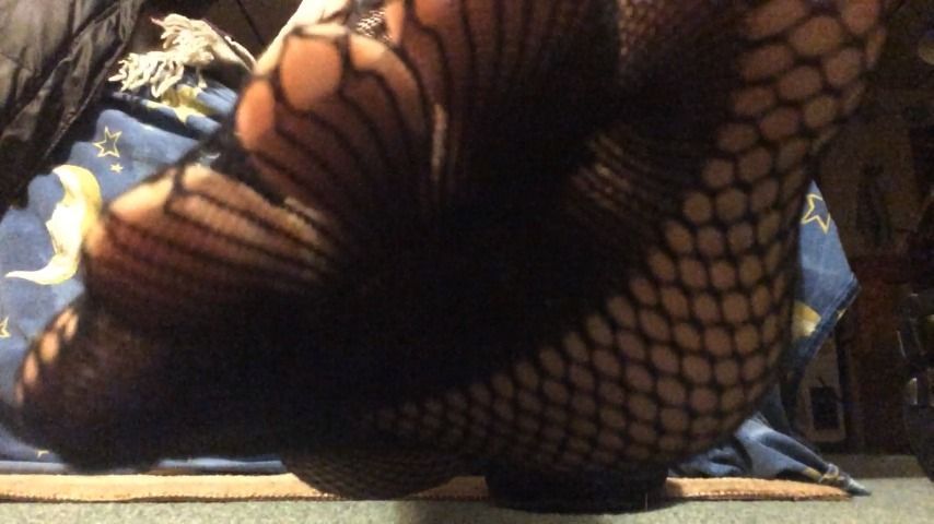 Fishnet Foot Tease