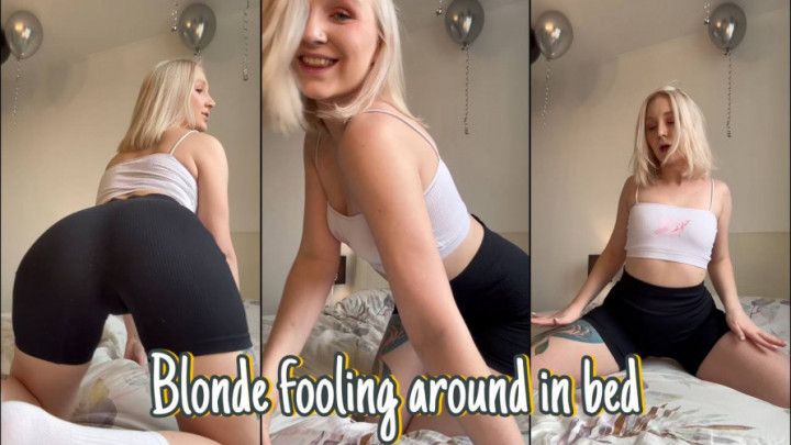 5-Blonde fooling around in bed