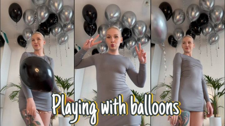 Playing with balloons