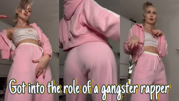 Got into the role of a gangster rapper