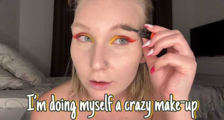 I am doing myself a crazy make up
