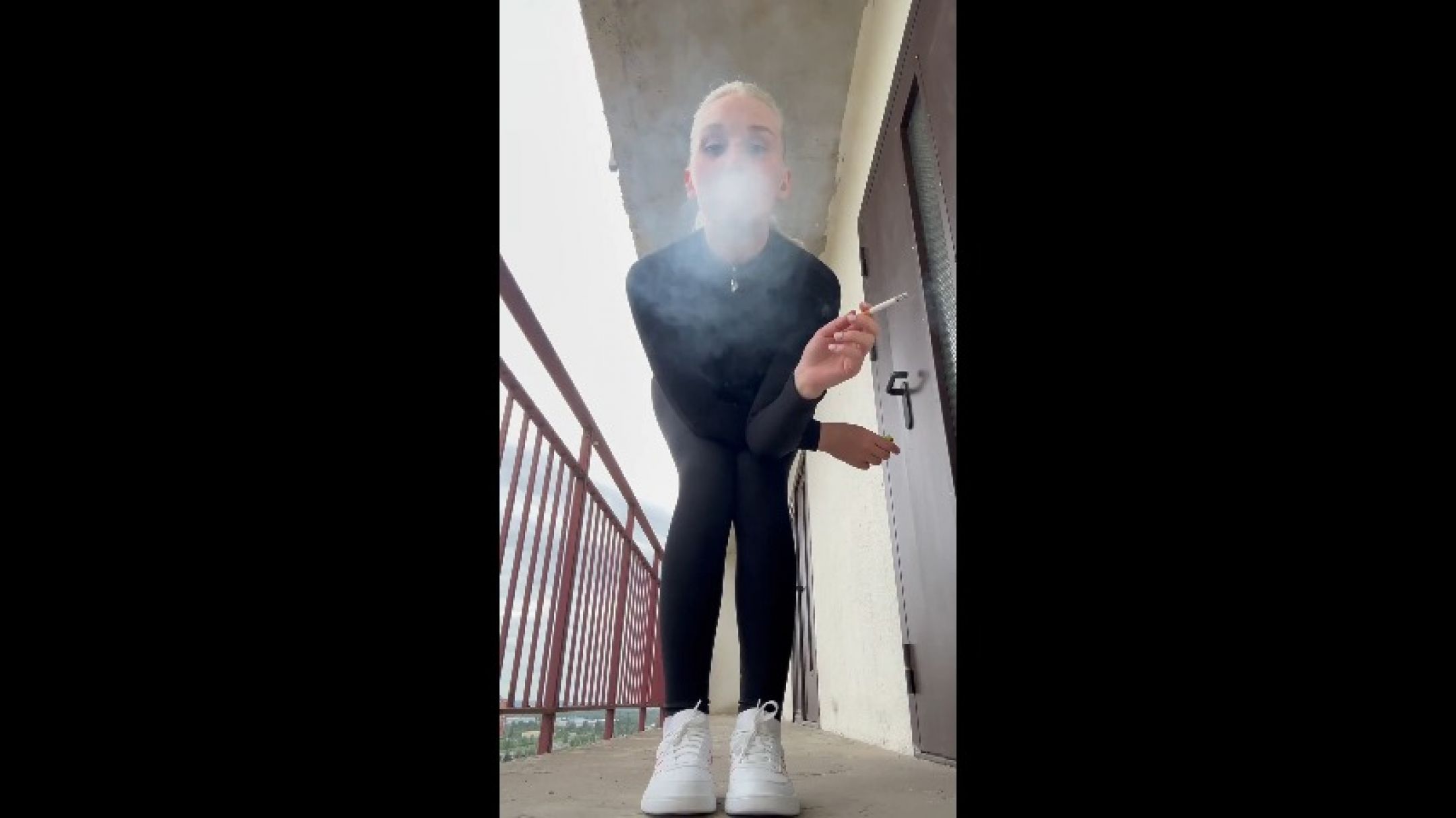 time to smoke on the balcony