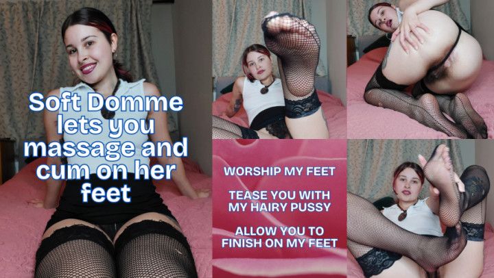 FINISH on my FEET! Fishnet Stockings